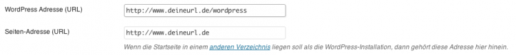 WordPress Konfiguration 